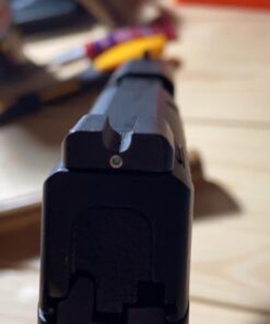 AMERIGLO i-Dot Sight Set, Compatible with Smith & Wesson M&P Shield (Excludes EZ) | Durable High-Performance Green Tritium Front & Rear Night Sights Green/Orange 30 712VBWlvJgL 1