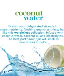 OGX Weightless Hydration + Coconut Water Shampoo, 13 Ounce Bottle, , Lightweight Hydrating Formula Sulfate-Free Surfactants 13 712VLfNxyiL