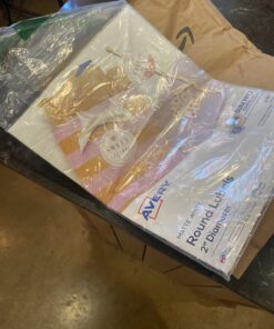 Avery Printable Round Labels with Sure Feed, 2" Diameter, Matte White, 300 Customizable Labels (22877), 8.5" x 11" 22 712Vml7Kt4L