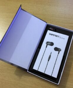 Betron ELR50 in Ear Headphones Earphones Wired with Noise Isolating Earbuds Tangle Free Cord Lightweight Carry Case Soft Ear Buds 3.5mm Plug (Black) 40 712VztD6bNL