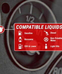 TERA PUMP Battery Powered Fuel, Liquid, Gas, Water Transfer Portable Pump with Easy Light Weight Handle Transfer From Car, Tractor, Boat Etc 22 712XLV1GW L 1