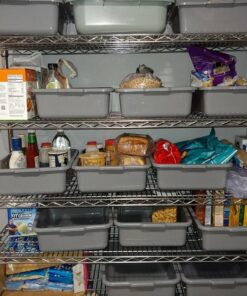 Eagrye 4-Pack Bus Tubs, Commercial Tote Box, Plastic Bus Box (13 L Capacity), Grey 13 L 19 712YkTxiQL