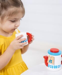 Melissa & Doug 20-Piece Steep and Serve Wooden Tea Set - Play Food and Kitchen Accessories | Play Tea Set, Pretend Play Tea Set Toy For Kids Ages 3+ 20 712YlemDVIL