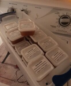 Greenco Mini Containers with Lids 20 Pack, 2 oz Containers with Lids - Small Plastic Storage Condiment Containers with Lids - Baby Food Containers, Snacks, Sauces, Candy - Freezer & Dishwasher Safe Square 41 712Ytd25tYL