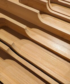 In-Drawer Bamboo Knife Block Holds 12 Knives (Not Included) Without Pointing Up PLUS a Slot for your Knife Sharpener! Noble home & chef Knife Organizer Made from Quality Moso Bamboo 12 Holder 33 712YwCUZ1ML