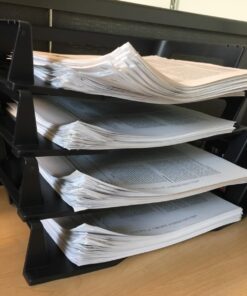 Rubbermaid Regeneration Letter Tray, Six Tier, Plastic, Black A4-size documents and folders 16 712Z kaypdL