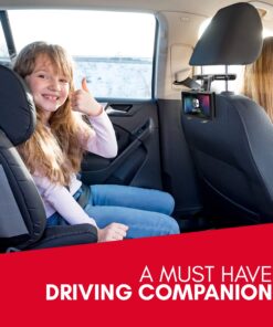 Macally Car Headrest Tablet Holder, Adjustable iPad Car Mount for Kids in Backseat, Compatible with Devices Such as iPad Pro Air Mini, Galaxy Tabs, And 7" to 10" Tablets and Cell Phones - Black 39 712akprtNzL