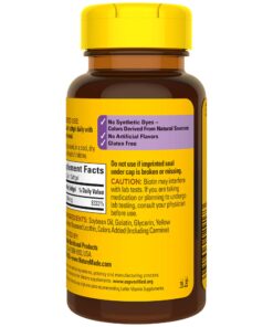 Nature Made Extra Strength Biotin 2500 mcg, Dietary Supplement For Healthy Hair, Skin & Nail Support, 150 Softgels, 150 Day Supply 150 Count (Pack of 1) 24 712cI5BbjL