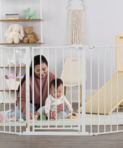 Alternative view of Regalo 76 Inch Super Wide Configurable Baby Gate, 3-Panel, Includes Wall Mounts and Hardware White