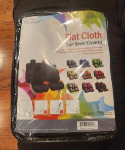 FH Group Car Seat Covers Full Set Cloth - Universal Fit Automotive Seat Covers, Low Back Front Seat Covers, Solid Back Seat Cover, Washable Car Seat Cover For SUV, Sedan And Van Black BLACK Seat Covers 54 712d bbZK4L