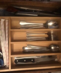Utopia Kitchen Bamboo Silverware Organizer for Drawer Kitchen Utensil Organizer, Kitchen Drawer Organizer for Large Utensils, Cutlery Drawer Organizer, Silverware Holder, Flatware Organizer Tray 5 Compartments Natural 32 712dEKAxJnL