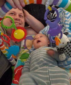 Fisher-Price Baby Playmat Deluxe Kick & Play Piano Gym & Maracas with Smart Stages Learning Content,5 Linkable Toys & 2 Soft Rattles (Amazon Exclusive) Kick N Play Green + Maracas 57 712e20JdcLL