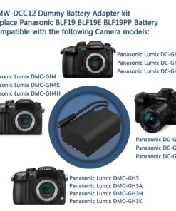 Alternative view of F1TP DMW-DCC12 Dummy Battery DC Coupler DMW-AC10 AC Power Adapter Kit for Panasonic Lumix DC-G9 GH5 GH5s DMC-GH4 GH4H GH3 GH3H Cameras.