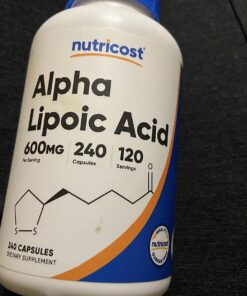 Nutricost Alpha Lipoic Acid 600mg Per Serving, 240 Capsules - Gluten Free, Vegetarian Capsules, Soy Free & Non-GMO 31 712fGYfudFL