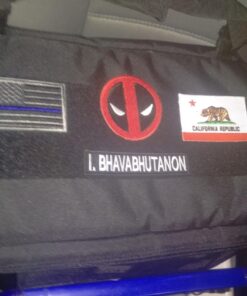 Personalized Custom Name Tape Names Strap Hook Fastener Backing 5 inches Black 18 712fM DH7L