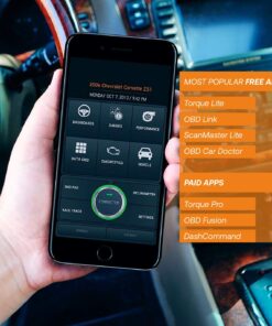 OBD2 Scanner & WIFI Car Code Reader – Clears Check Engine Light Instantly – Diagnose 3000 Car Codes - Wireless Car Diagnostic Scanner – Auto Scanner For 1996+ Vehicles (iOS & Android Devices Only) (1) 38 712fW80PEiL