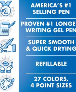 Pilot, G2 Premium Gel Roller Pens, Fine Point 0.7 mm, Red, Pack of 12 Red Ink 6 712hGdt3UL