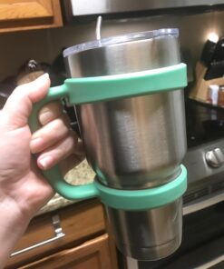 F-32 Handle - 19 COLORS - 30oz Size - Compatible with 30 oz YETI and 30 oz. OZARK TRAIL Tumbler Travel Mug (30OZ, SEAFOAM GREEN) 30ozSeafoam Green / Groovy Green 30.0 ounces 32 712heEKHuL