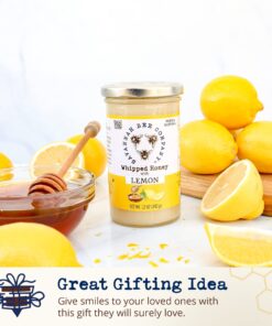 Whipped Honey Gift Set by Savannah Bee - Creamy, Smooth, Spreadable and absolutely Delicious - 100% Natural and Pure Honey - 12 Oz (Original & Lemon) Original & Lemon 11 712iMFhpdhL