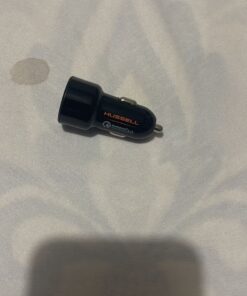 Hussell Car Charger Adapter - 3.0 Portable USB w/Fast Charge Technology & Dual Ports - Compatible w/Apple iPhone, Android, Tablet or Other USB Device - White Elephant, Stocking Stuffers 48 712iRi3ebUL 1