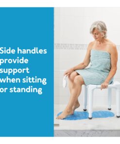 Carex Universal Bath Seat and Shower Chair - Bath Chair Supports Up To 400 Pounds - Adjustable Height Shower Bench, Plastic Stool For Shower, Shower Seat 37 712ie5j0SL