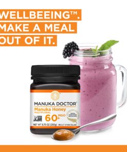 MANUKA DOCTOR - MGO 60+ Manuka Honey Multifloral, 100% Pure New Zealand Honey. Certified. Guaranteed. RAW. Non-GMO (8.75oz) Multifloral MGO 60 8.75 Ounce 31 712itfX5ASL