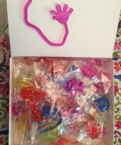 Adorox 72 Pieces Vinyl Glitter Sticky Hands Party Favor Birthday Gifts Toys Goodies (1 1/4" Long) 39 712jd7b6h0L