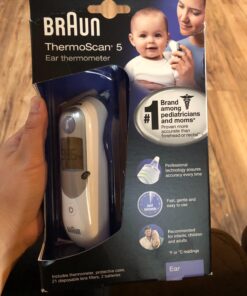 Braun Digital Ear Thermometer for Babies, Kids, Toddlers and Adults, ThermoScan 5 IRT6500, Display is Digital and Accurate, Thermometer for Precise Fever Tracking at Home 48 712k3X2VBRL