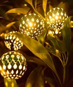 Alternative view of Globe String Lights, CMYK 20 Ft 40 Balls Waterproof LED Fairy Lights, Outdoor Starry Lights Solar Powered String Lights, Decorative Lighting for Home, Garden, Party, Festival, Warm White