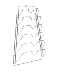 Organize It All Wall Cabinet Door Mounted Pot Lid Rack | Metal Wire | Dimensions 10.63" x 4.00" x 16.63" | Kitchen Storage | Sliver Chrome 25 712kOV93yZL