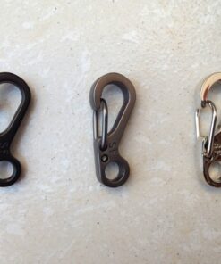 SZHOWORLD 10PCS/LOT Mini SF Spring Backpack Clasps Metal Snap Carabiners EDC Keychain Camping Bottle Paracord Hooks Black 17 712ko sQfL