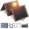 DOKIO 160W 18V Portable Solar Panel Kit (ONLY 9lb) Folding Solar Charger with 2 USB Outputs for 12v Batteries/Power Station AGM LiFePo4 RV Camping Trailer Car Marine…… 23 712kpad9kQL