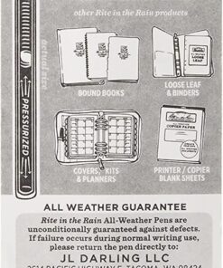 Rite in the Rain All-Weather Durable Clicker Pen - Black Ink (No. 93K) 1 Count (Pack of 1) 29 712ksotVMCL