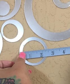 aooyaoo Circle Mirror DIY Wall Sticker Wall Decoration 24pcs Grey 41 712mQgmbjvL