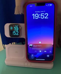 JARGOU 3 in 1 Wireless Charging Station Wireless Charger for iPhone 15 14 13 12 11 Pro Max/X/8 Charging Station for Multiple Devices for Apple Watch for AirPods 2/3/Pro/Pro 2 D-Purple 26 712nNCct5pL
