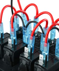 Amarine Made 4 Gang Aluminium LED Rocker & Circuit Breaker Waterproof Marine Boat Rv Switch Panel 16 712nf8YZ1L