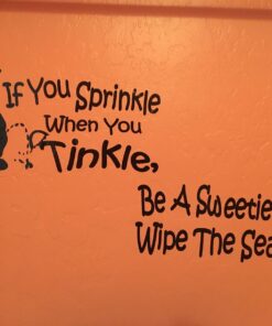 BERRYZILLA If You Sprinkle When You Tinkle Decal Wall Vinyl Decal Bathroom Toilet Seat Boys Potty Training Sticker 17 712nhZPTD7L