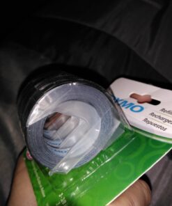 DYMO 3D Plastic Embossing Labels for Embossing Label Makers, White Print on Black, 3/8'' x 9.8', 3-roll Pack (1741670) Assorted Embossing Labels Tape 30 712oEJf e1L