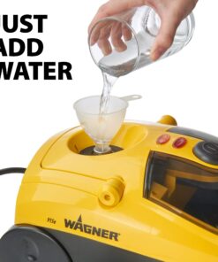 Wagner Spraytech 0282014 915e On-Demand Steam Cleaner & Wallpaper Removal, Multipurpose Power Steamer, 18 Attachments Included (Some Pieces Included in Storage Compartment) For Floor 915 Steam 49 712oHUxQDUL