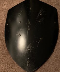 Four Point Medieval Shield Blank - 16 Gauge Steel Battle Ready - Natural - One Size 14 712r0p6zbdL