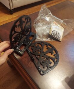 Fleur De Lis Design Cast Iron Napkin Holder, By Home Basics (Black) / Napkin Holders For Kitchen/Table Napkin Holder With Non-Skid Feet/Doubles As Storage For Small Papers Black 27 712r1BWtMbL