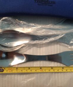 Tapirus 5 Spork Of Steel Utensils Set | Durable & Rust Proof Stainless Steel | Spoon, Fork & Knife Flatware | For Camping, Fishing, Hunting & Outdoor Activities | With Bottle Opener & Carrying Case 65 712rQcQSBOL