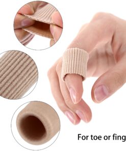24 Pieces Toe Tubes 0.98 Inches Toe Cushion Tube Corn Pads for Toes Sleeves Soft Gel Protectors for Cushions Corns Blisters Calluses Toes and Fingers 3 Size (Brown) Brown 13 712s31H0JYL