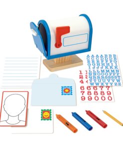 Melissa & Doug My Own Wooden Mailbox Activity Set and Educational Toy With Reusable Letters And Post Cards, Pretend Play Mailbox For Preschoolers And Kids Ages 4+ 23 712sCNZLEBL 1