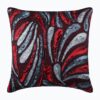 The HomeCentric Cushion Cover Sofa, Decorative Red Pillow Covers for Couch 16x16 inch (40x40 cm), Silk Pillowcase with Zipper, Abstract, Sequins Embellished, Modern Toss Pillow Covers - Royal Splash 16" x 16" 4 712sZJmjZhL