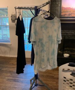 Household Essentials 5009-1 Collapsible Portable Indoor Tripod Clothes Drying Rack for Hanging Laundry | Silver and Blue Medium 53 712slrqiQIL