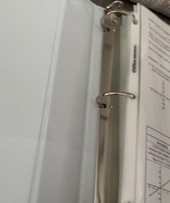 Cardinal Economy 3-Ring Binders, 1", Round Rings, Holds 225 Sheets, ClearVue Presentation View, Non-Stick, White, Carton of 12 (90621) 1 Inch 19 712ssSGrb6L