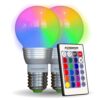 Kobra LED Color Changing Light Bulb with Remote Control - 16 Different Color Choices Smooth, Fade, Flash or Strobe Mode - Smart Remote Lightbulb - RGB & Multi Colored 2 Count (Pack of 1) 23 712tzHWpZOL 3
