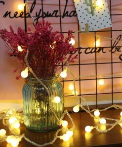 RaThun Globe String Lights 49 Feet 100 led,8 Modes Fairy Plug in Indoor String Lights for Bedroom,Classroom,Outdoor, Patio,Garden,Party,Wedding-Warm White 49.2ft string lights plug in 26 712uVjIyjlL