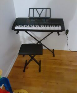 Stage Rocker Single-X Style Classic Folding Keyboard & Digital Piano Stand, Adjustable Width & Height, Durable & Sturdy, Easy to Assemble for Travel/Storage, Sleek Black, Powered by Hamilton(SR524000) 29 712uxMJgrYL